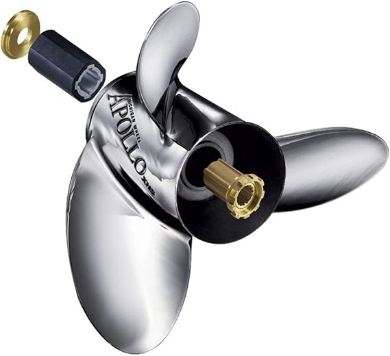 Apollo Michigan Wheel 993043 Apollo A-Series 3-Blade Stainless Steel Propeller - RH, 14-1/4" Diameter x 17" Pitch