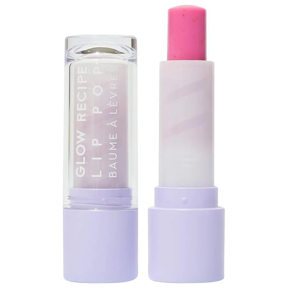 Glow Recipe Blueberry Bounce Lip Pop - Exfoliating Balm with Coconut Sugar + Macadamia Oil Do-It All for Dry Cracked Lips, Hydrating Cruelty-Free, Vegan Blueberry Care (0.14oz), (GRD153U)