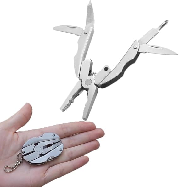 Multi-Tool, Keychain, Foldable, Stainless Steel, Mini Pliers, Multi Tool, Multi-Tool, Pliers, Multi-Tool, Multi-Purpose Pliers, Survival, Camping, Disaster Preparedness Supplies 1 pcs