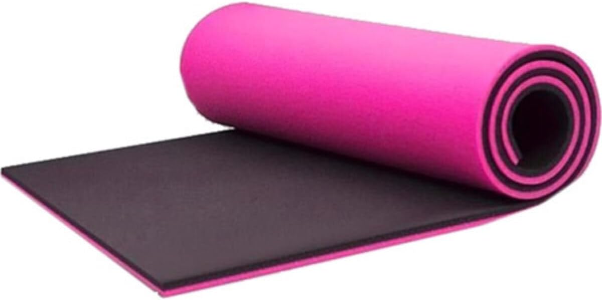 Slipt 16mm Çift Taraflı Büyük Boy Spor Yapma Matı Pembe-Siyah