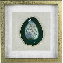 Agate Slice Shadow Box Wall Decor (Green)