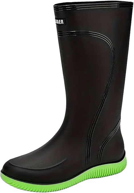 Rain Boots for Women Rubber Boots Wide Calf Rain Boots Matte Surface Waterproof PVC Rubber Rain Boot Mid Height Rain Shoes for Outdoor Gardening Work Walking