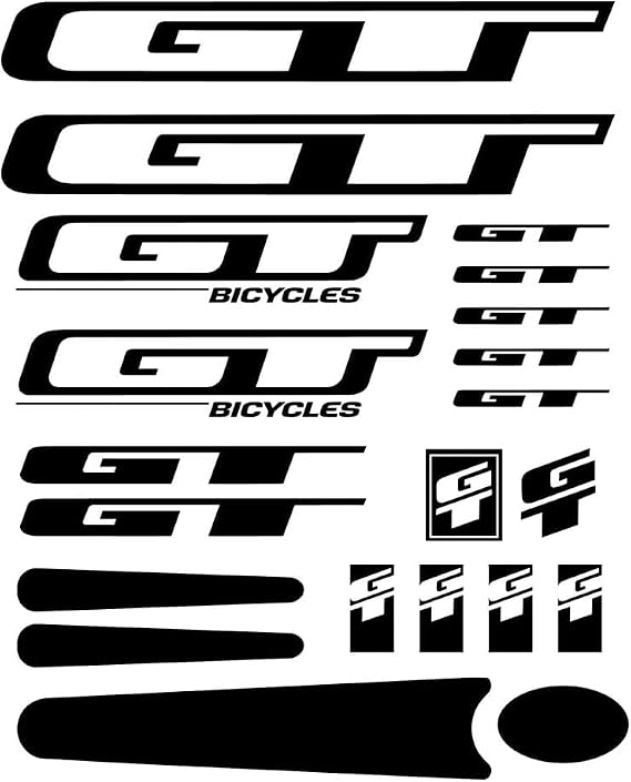 for GT cycle set Bike stickers frame protector decals (Orange)