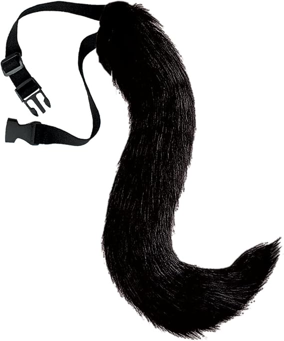 Cat Tail Costume, Realistic Animal Faux Fur Furry Costume Accessory 19 In