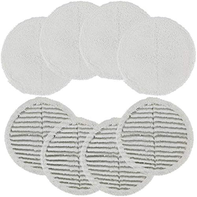 Replacement Mop Pads Compatible with Bis-Sell Spinwave 2124 2039A 2307 23157 20391 20399 - Hard Floor Mop Pads Kit Included 4 Soft Pads4 Scrubby Pads
