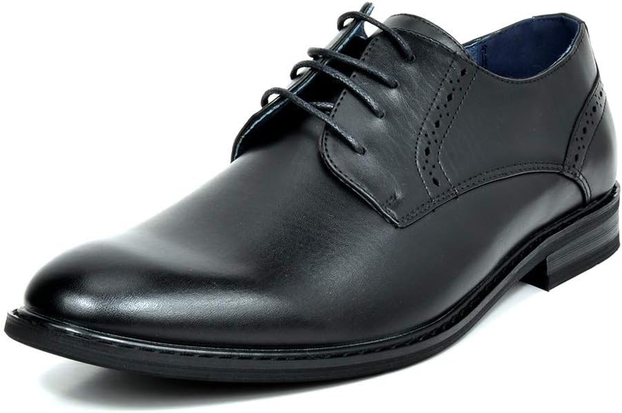Bruno Marc Men's Dress Classic Comfort Oxfords Shoes | Soft Synthetic Leather Upper, Comfy Insole, Durable Outsole For Work, Weddings, Formal Occasions