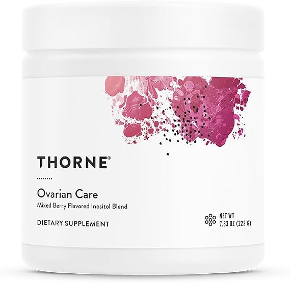 THORNE Ovarian Care, 40:1 Inositol, CoQ10 Phytosome & 5-MTHF, 60 Servings | Supports Ovarian Function, Fertility Health, Hormone Balance & Menstrual Regularity*, Mixed Berry, NSF Contents Certified