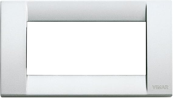 VIMAR IDEA Series Classica Plate 4 Modules Metal Silver Metallic