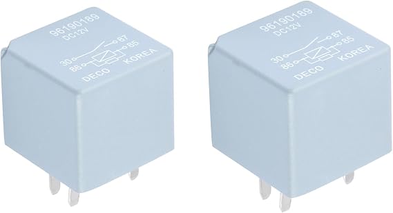 A/C Compressor Control Relay ac Clutch Relay GM OEM 12193604 96190189 Multi-Purpose Relay Four Pin Relay Fit GMC Buick Pontiac (Two Units)
