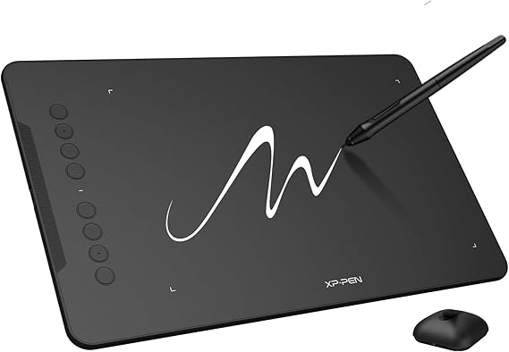 XPPen Deco 01 V3 10x6 Drawing Tablet, 16K Battery-Free Stylus, 8 Keys