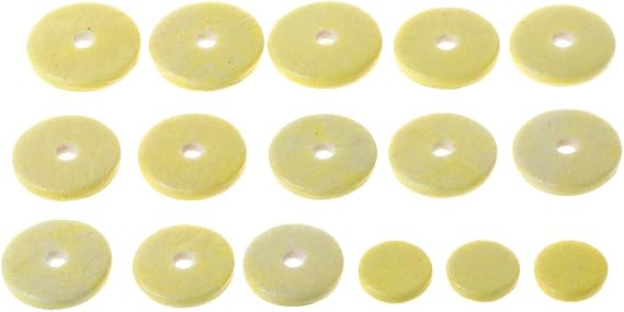 Pack of 16 Flute Pads, Flute Pads Set Replacement Accessories for Flutes Great Leather Pad