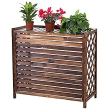 Radiator Cover for Home,Wood Steam Covers Rustic Plant Flower Pot Display Stand Outdoor and Indoor Decor,Wooden Air Conditioner Outer Cover(332914, Brown) (1672456)