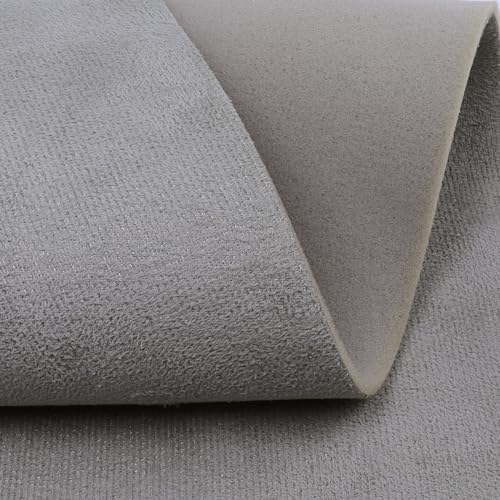 84 x 60 Suede Headliner Fabric, Automotive Headliner with Foam Backing Material for Replacement Car Headliner Renovation RV Boat Roof Panel Home Upholstery Repair Light Gray