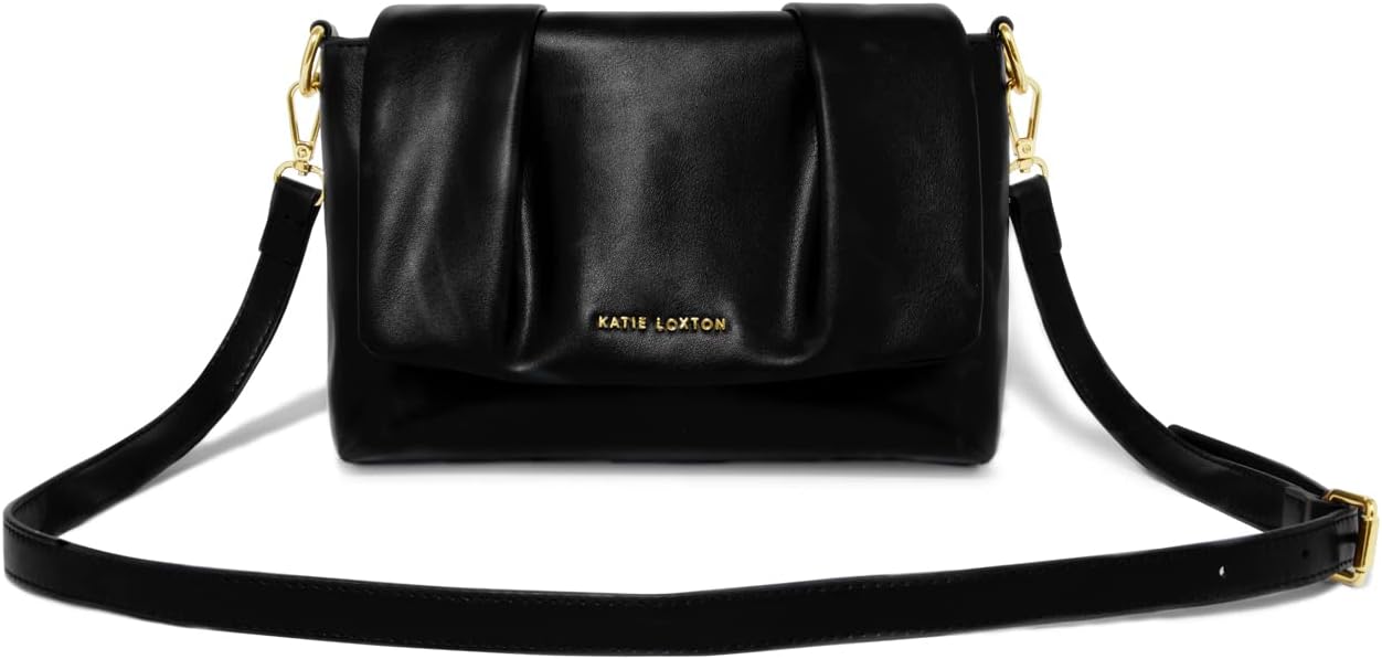 KATIE LOXTON Mischa Womens Medium Convertible Crossbody Handbag Purse Black