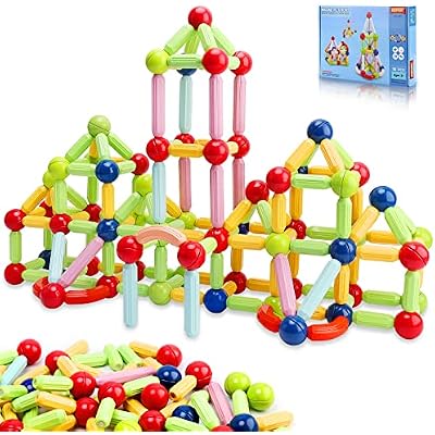 Magnetic Building Blocks for Kids - Educational Toys for Toddlers and Preschoolers Ages 3 to 8 - Montessori Toys Gifts for Boys and Girls