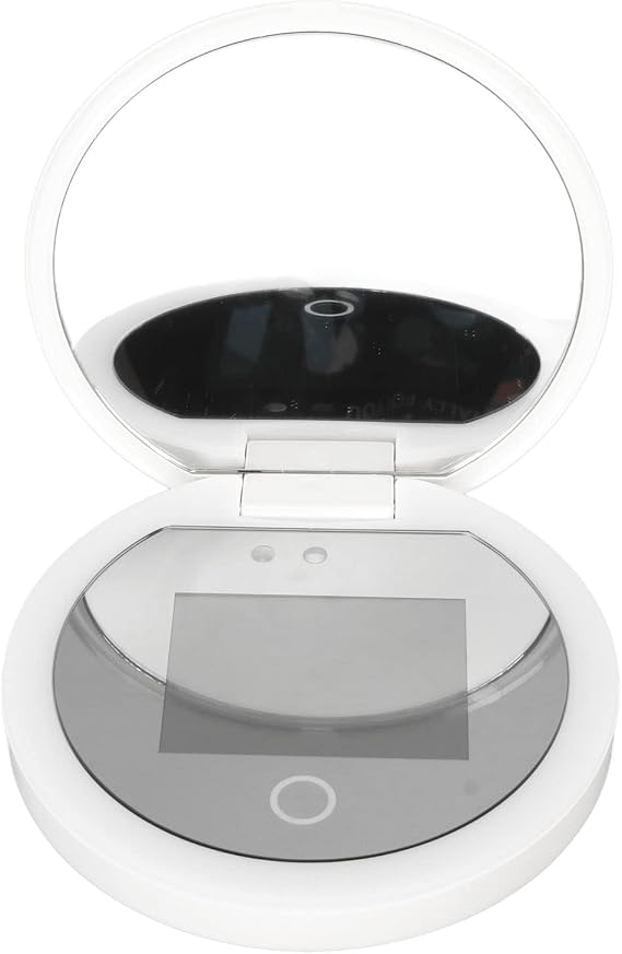 3.5 Inch Mirror Sunscreen Testing Camera, 2X Magnification, LED Light, Adjustable Brightness, Innovative and Unique Gift