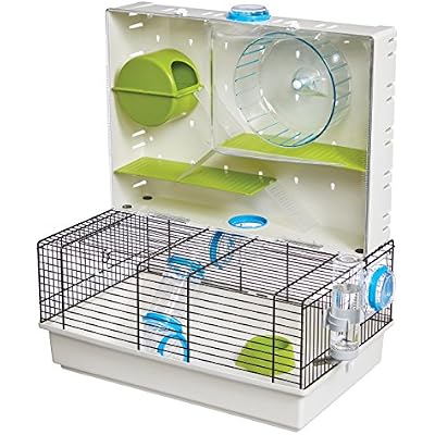 MidWest Homes for Pets Hamster Cage | Awesome Arcade Hamster Home White | 18.11 x 11.61 x 21.26 Inch