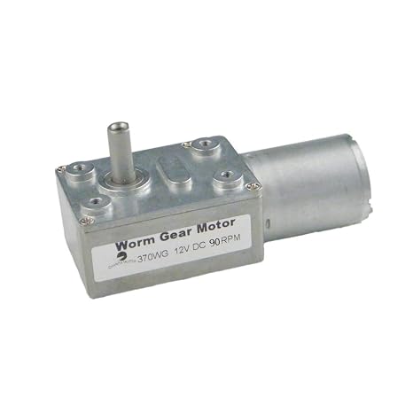 CHACNS 370WG 12V DC 90RPM Self-Locking Reversible for DIY Mini Geared Motor