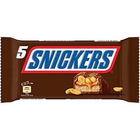 Snickers Chocolate Bar Peanuts Caramel 5 Bars in a Pack (5 x 50g)