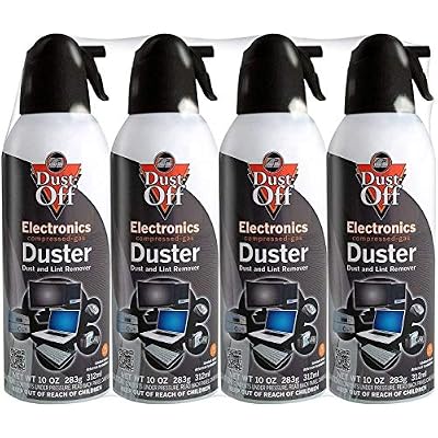 Falcon Dust-Off Electronics Compressed Gas Duster 10 oz 4 Pack [New Improved Version]