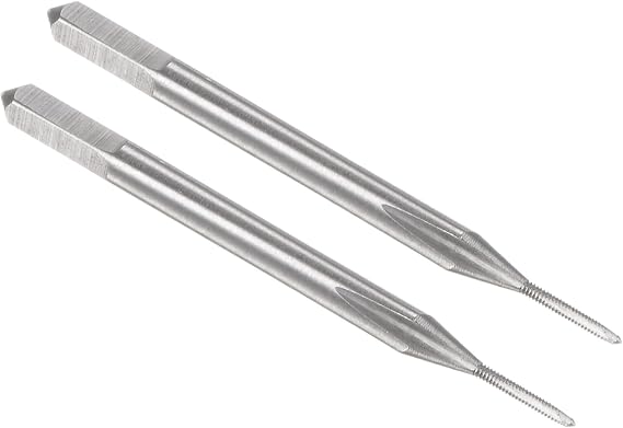 uxcell Metric Machine Taps M0.8 x 0.2mm H2 High Speed Steel 3 Straight Flutes Screw Tapping Threading Machinist Repair DIY Tool 2pcs