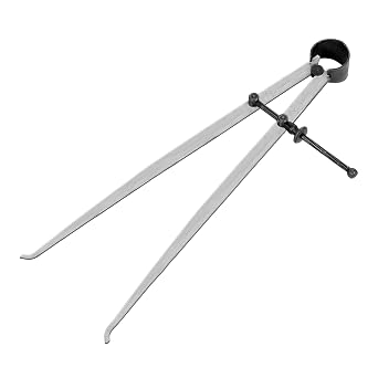 454-10 Flat Leg Inside Calipers 10" Precision Internal Measuring Tool Spring-Type Caliper for Woodworking, Metalworking, and Machining Applications