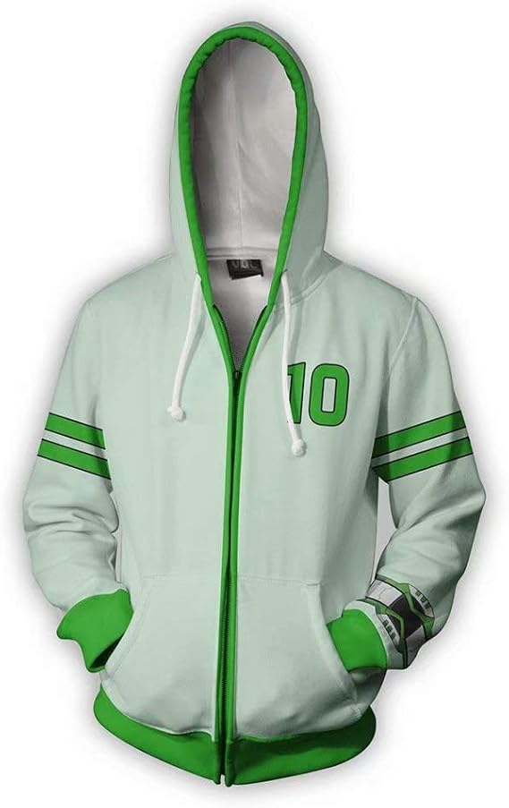Ben Hoodie Anime Cartoon Cosplay Jacket 3D Printed Sweatshirt (Medium, Color 10)