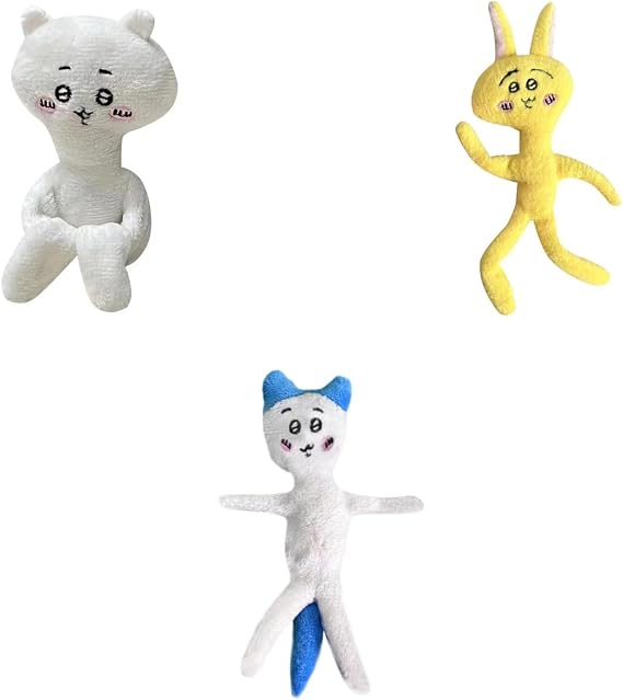 Chikawa Plush, Ugly Plush Soft Figure Twistable Plush Doll Poseable Funny Anime Plushies Stuffed Decoration for Fans F