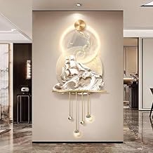 3D Wall Painting With Light, 3D Wall Art Decor,Wall Sculptures Wall Hanging Art With Led Light, Wall Art Decorations Lamp,Chinese Wall Hanging Paintings For Home Entrance Hallway Bedroom(B,46.6*19.6in