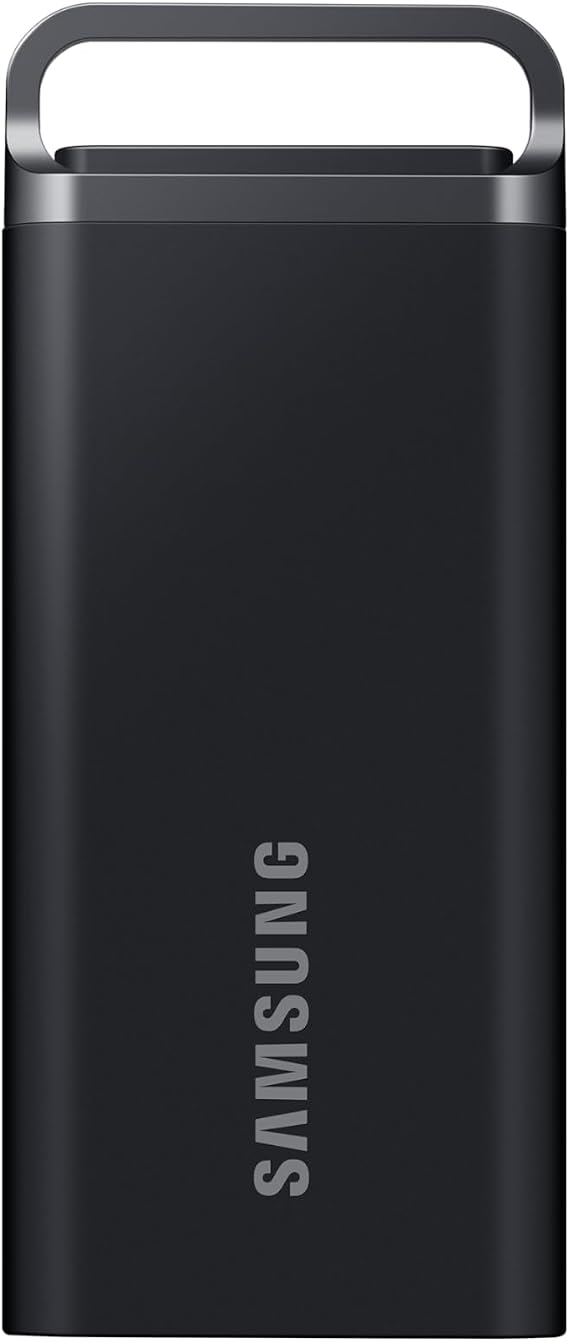 Samsung Portable SSD T5 EVO, 2 TB, USB 3.2 Gen. 1, 460 MB/s Read, 460 MB/s Write, External Hard Drive for Mac, PC, Android, Smart TVs and Game Consoles, Incl. USB-C Cable, MU-PH2T0S/EU
