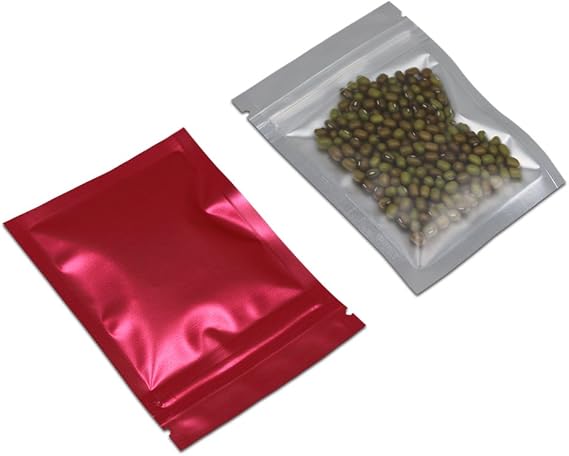 FERENLI 100 Pcs 3x3.9 inch Mylar Zipper Lock Food Storage Bags
