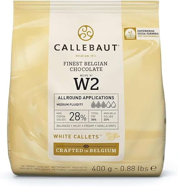 Callebaut W2 Finest Belgian White Chocolate Callets 28.0% Cocoa 7 x 400g