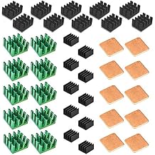 Easycargo 40pcs Raspberry Pi 4 Heatsink Kit Aluminum + Copper + 3M 8810 Thermal Conductive Adhesive Tape for Cooling Cooler Raspberry Pi 4, 3B+, 3B, Pi 2, Pi Model B+ (Green 40pcs)