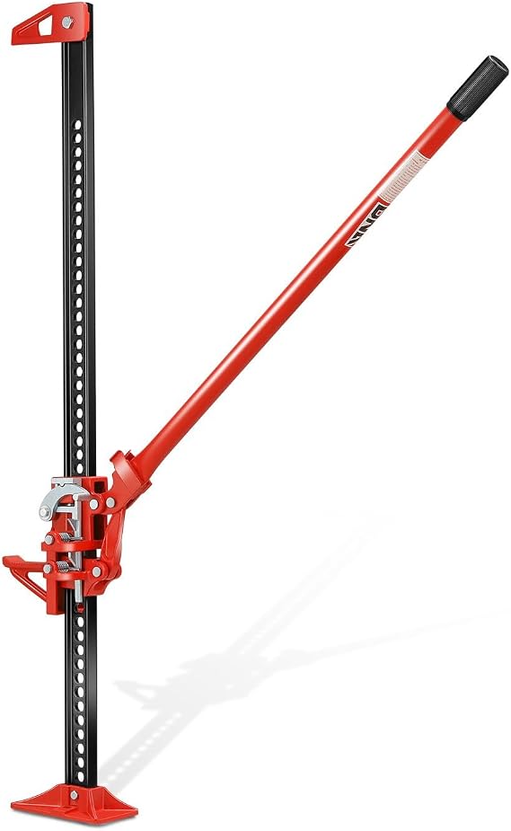 DNA Motoring 48'' Universal Farm Jack 3 ton 6600lbs Capacity Utility High Lift Farm Jack Ratcheting Off Road Jack for Car Truck Tractor SUV ATV UTV TOOLS-00765