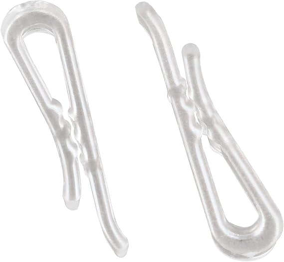500pcs 38mm U Shape Transparent Plastic Alligator Clips Shirt Clips for Shirts, Ties, Pants and Dress