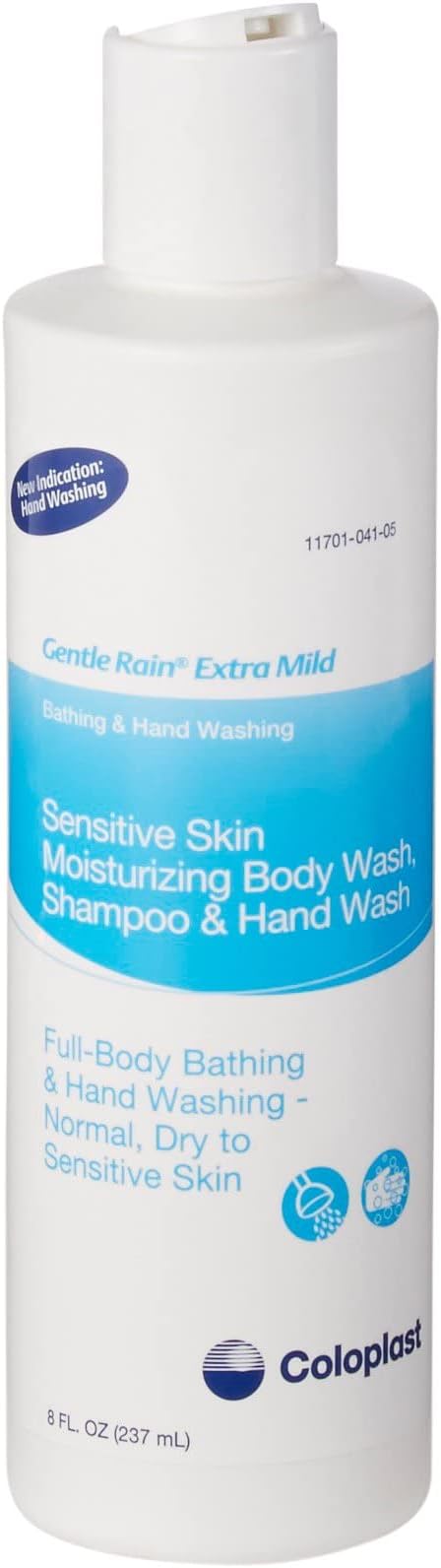 Coloplast Gentle Rain Extra Mild Shampoo & Skin Cleanser, 8 oz, Each