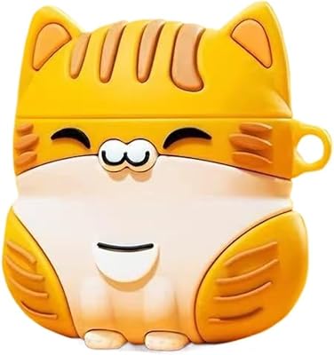 QYFZXLV Cute Cartoon 3D Cat Design Earbuds Case for Airpods pro 3 2025, Kawaii Silicone Headphone Protective Cover for Airpod pro 3rd Gen for Girls Boys Yellow