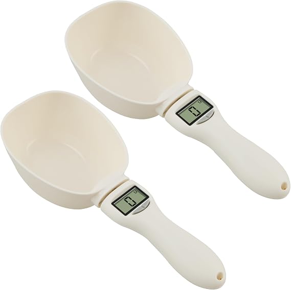 Digital Measuring Spoon, 4 in 1 Electronic Measuring Spoon with LED Display and Removable Handle, Baking Cooking food scale, 800g/0.1g High Precision Kitchens Weighing Scale for Pets (Style 2)