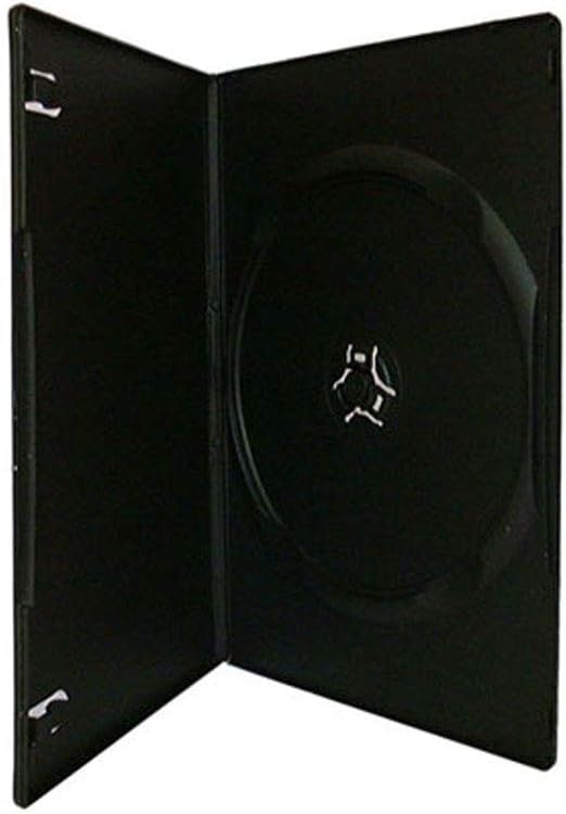 Maxtek 7mm Slim Black Single CD/DVD Case, 100 Pieces Pack.
