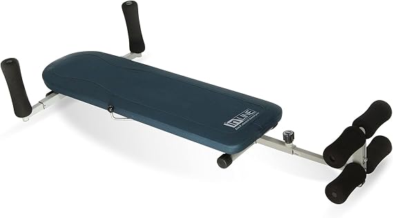 Stamina Products InLine Back Stretch Bench System, Decompress Spine and Joints for Inversion Traction Therapy, Blue Gray | Up to 250 lbs Weight Capacity; No Inversion Decompression fitness equipment