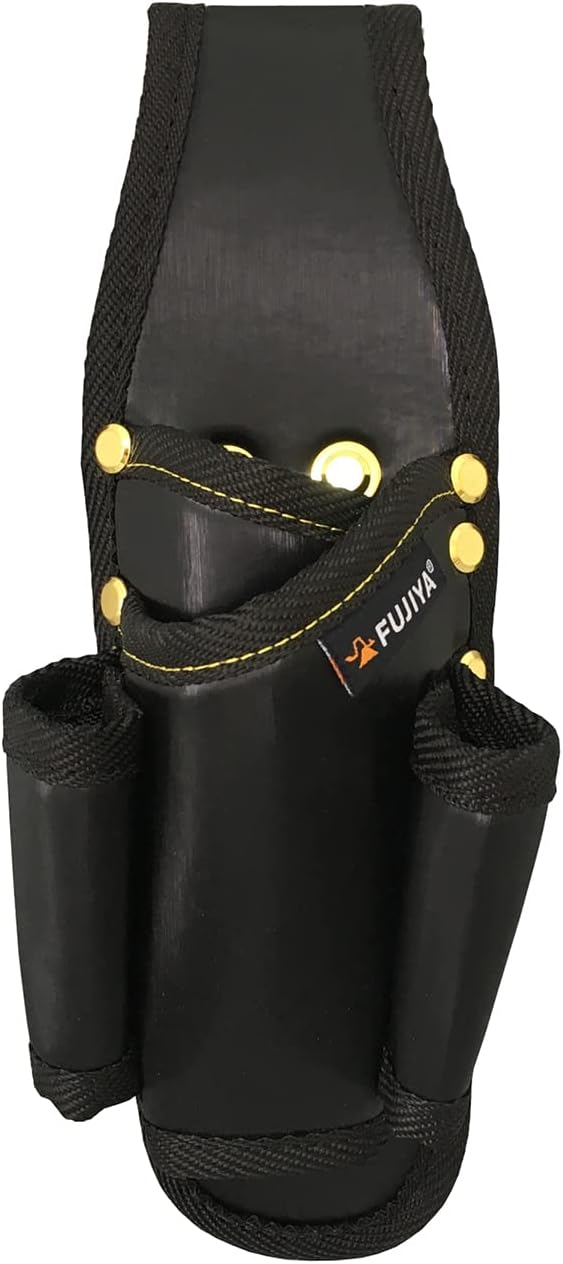 Fujiya Pliers and Screwdriver 2-Slot Holder Black Gold PS-72BG, Made from Material Resistant to Water, Dirt, and Abrasion