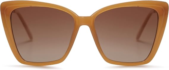 SOJOS Trendy Polarized Sunglasses For Women Retro Womens Oversized Square Cat Eye Sun Glasses UV Protection SJ2206