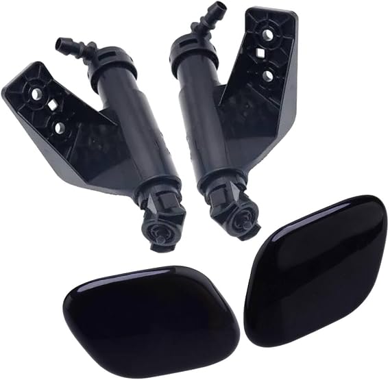 Headlight Washer Spray Nozzle & Cover Cap Set Compatible for Hyundai Santa Fe 2013-2016