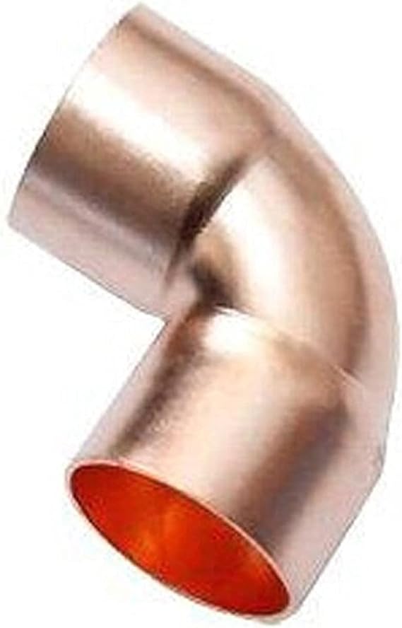 Pipe Fittings 9.52mm 3/8" Inner Diameter X 0.68mm Thickness Socket Welding Copper Filling End 90 Degree Elbow Coupler Pipe Fittings, Water, Gas Oil