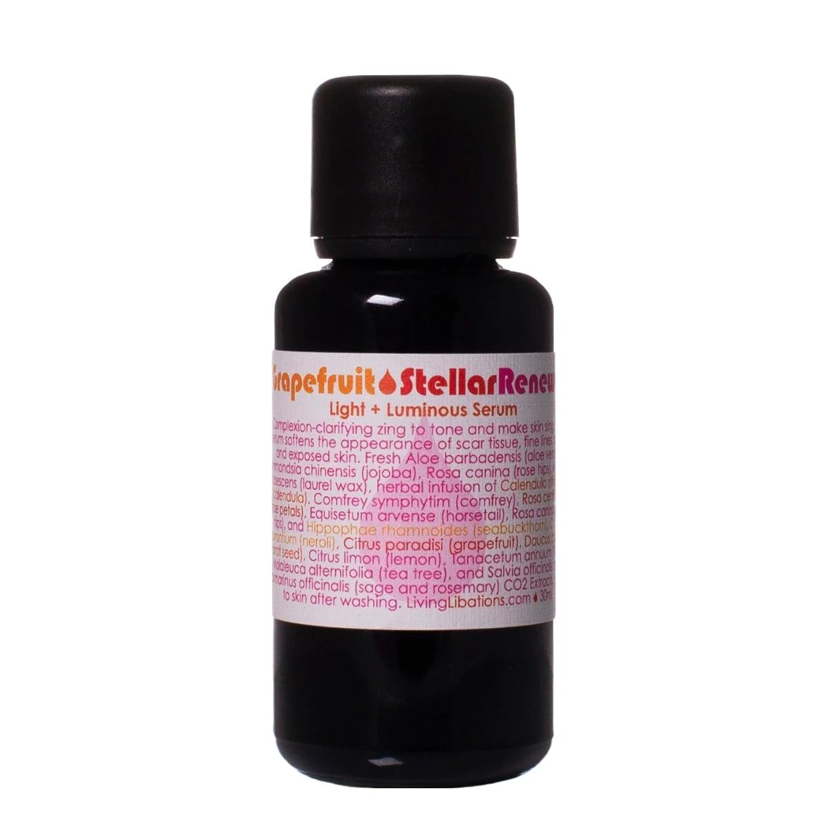 Living Libations - Organic Grapefruit Stellar Renewal Face Serum 1 oz  30 ml