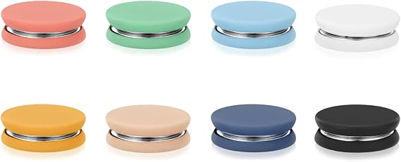 8pcs Hijab Magnetic Pins, Strong Hijab Magnets Multi-Purpose Colorful Magnetic Scarf Clasp Pinless Brooch Hijab Pins Buttons for Women Clothing Dress Scarves (Matte)