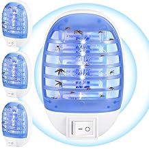 Indoor Bug Zapper Plug in Electronic - 4 Pack Mosquito Zapper Fly Zappers Lamp for Bug Insect Trap, Ideal for Home, Bedroom, Office, Living Room(Light Blue)