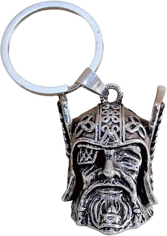Gremlin Bell Zinc Alloy Guardian Bell Odin Viking God Motorcycle Bell for Biker Riders Repelling Bad Luck