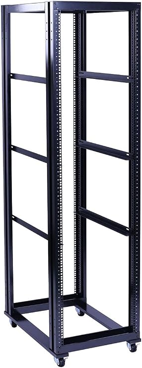 Server Rack Open Frame Rack 4 Post 19 inch Adjustable Server/Audio Rack Cold Rolled Aluminum UL(42U,31 Depth)