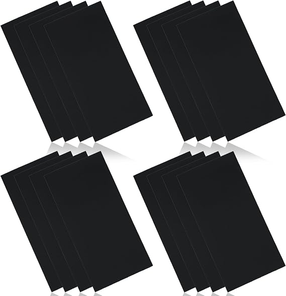 12 PCS Repair Patches Nylon Self-Adhesive Patches Black Waterproof Patches for Clothing Down Jacket Tent Clothes Bag (7.9 * 3.9 Inches)